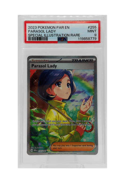 BuyGradedCards PARASOL LADY SIR 255/182 PSA MINT 9 - Paradox Rift 2023
