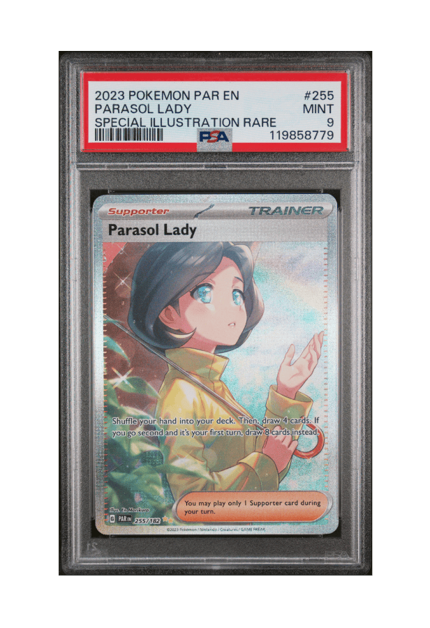 BuyGradedCards PARASOL LADY SIR 255/182 PSA MINT 9 - Paradox Rift 2023