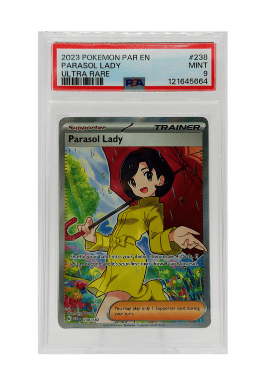 BuyGradedCards PARASOL LADY UR 238/182 PSA MINT 9 - Paradox Rift 2023
