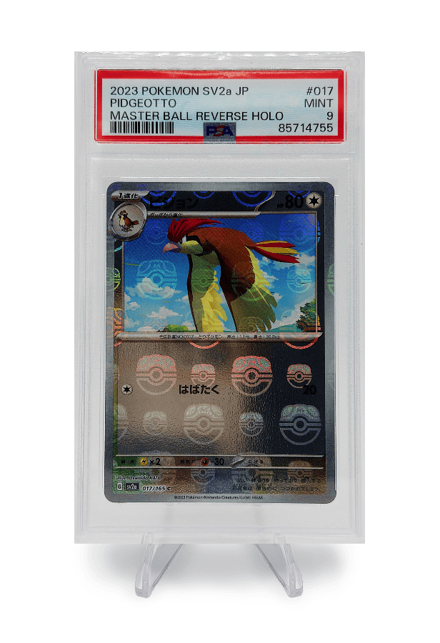 BuyGradedCards PIDGEOTTO MASTERBALL REVERSE HOLO 017/165 PSA MINT 9 - Pokemon Japanese 151 2023