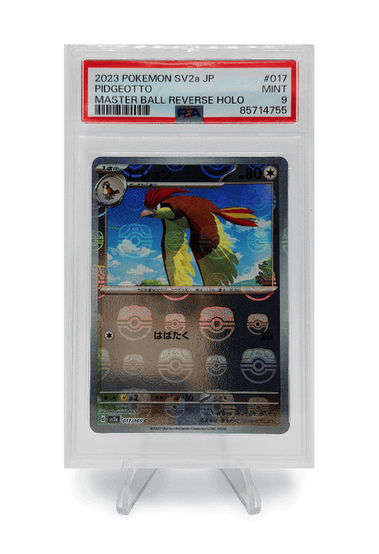 BuyGradedCards PIDGEOTTO MASTERBALL REVERSE HOLO 017/165 PSA MINT 9 - Pokemon Japanese 151 2023