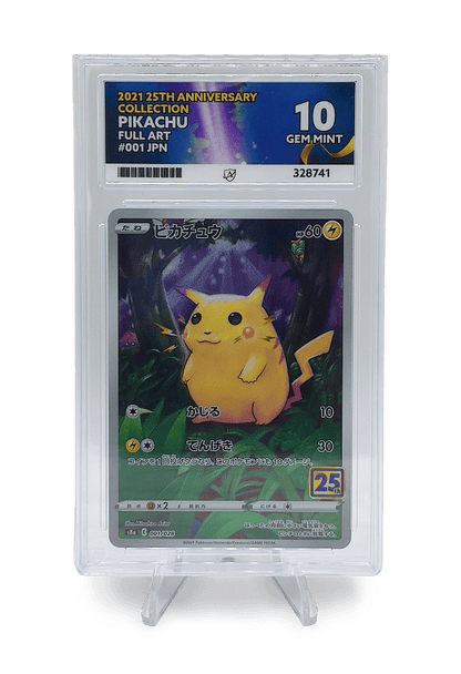 PIKACHU 001/028 ACE GEM MINT 10 - Pokemon 25th Anniversary Collection BuyGradedCards PIKACHU 001/028 ACE GEM MINT 10 - Pokemon 25th Anniversary Collection BuyGradedCards