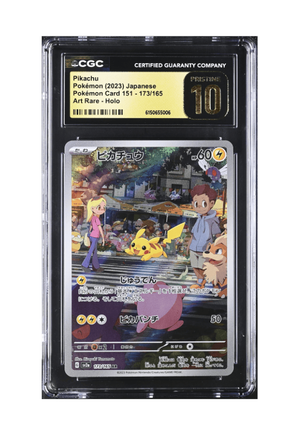 BuyGradedCards PIKACHU AR 173/165 CGC PRISTINE 10 - Pokemon Japanese 151 2023