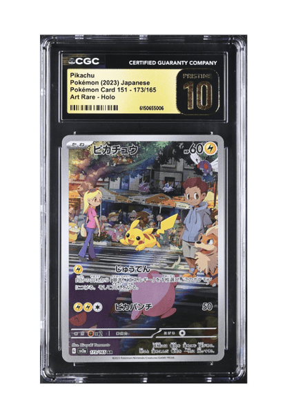 BuyGradedCards PIKACHU AR 173/165 CGC PRISTINE 10 - Pokemon Japanese 151 2023