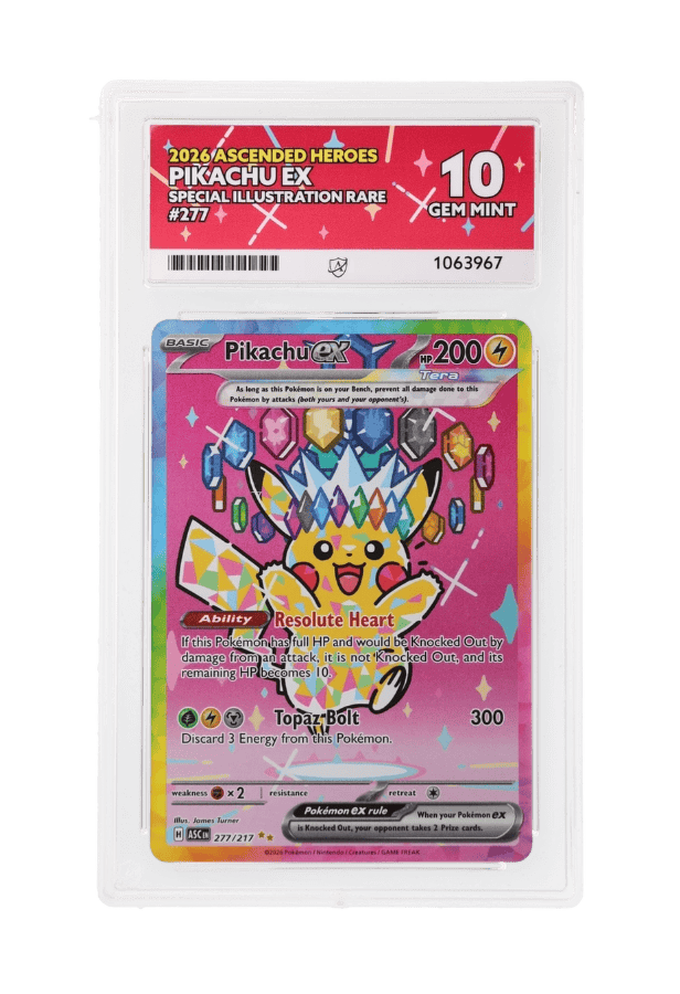 BuyGradedCards PIKACHU EX SIR 277/217 ACE GEM MINT 10 - Ascended Heroes 2026
