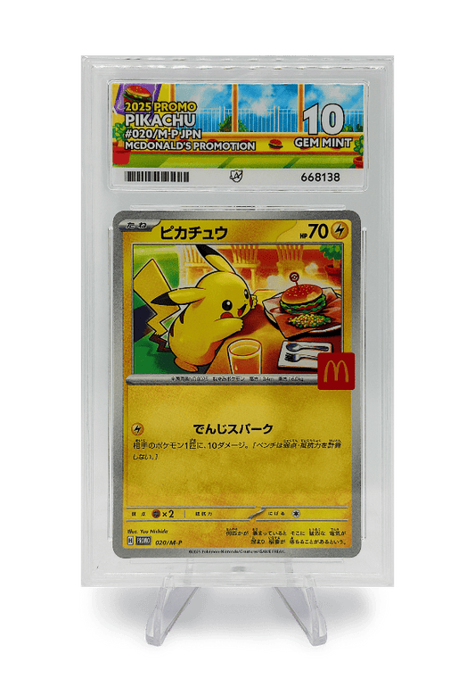 BuyGradedCards PIKACHU PROMO 020/M-P ACE GEM MINT 10 - Pokemon Japanese McDonalds Promo 2025