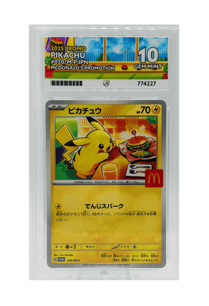 BuyGradedCards PIKACHU PROMO 020/M-P ACE GEM MINT 10 - Pokemon Japanese McDonalds Promo 2025