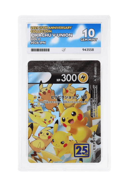 BuyGradedCards PIKACHU V-UNION HOLO 026/028 ACE GEM MINT 10 - 25th Anniversary Collection 2021 (JPN)