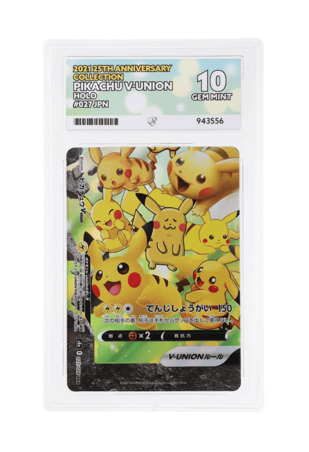 BuyGradedCards PIKACHU V-UNION HOLO 027/028 ACE GEM MINT 10 - 25th Anniversary Collection 2021 (JPN)