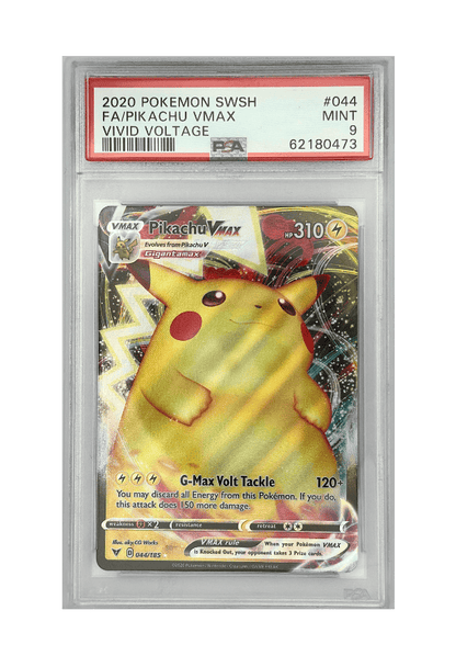 BuyGradedCards PIKACHU VMAX FA 044/185 PSA MINT 9 - Vivid Voltage 2020