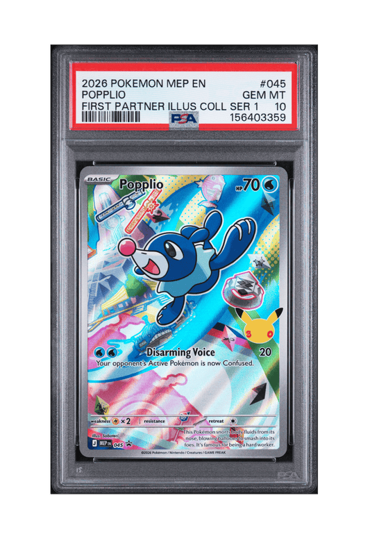 BuyGradedCards POPPLIO MEP045 PSA GEM MINT 10 - First Partner Illustration Collection Series 1 Promo 2026