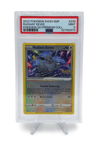 RADIANT EEVEE SWSH230 HOLO PSA MINT 9 - Pokemon Go Black Star Promo 20 BuyGradedCards RADIANT EEVEE SWSH230 HOLO PSA MINT 9 - Pokemon Go Black Star Promo 20 BuyGradedCards