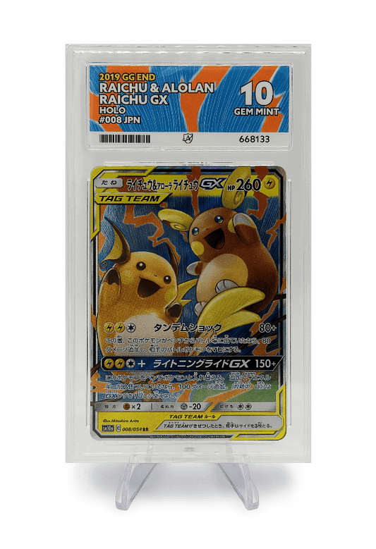 BuyGradedCards RAICHU & ALOLAN RAICHU GX 008/054 ACE GEM MINT 10 - GG End 2019