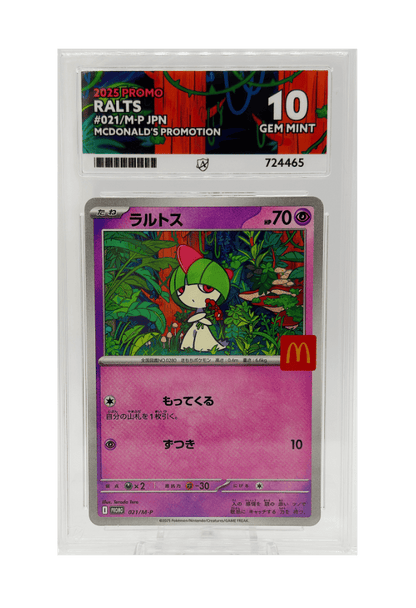 BuyGradedCards RALTS PROMO 021/M-P ACE GEM MINT 10 - Pokemon Japanese McDonalds Promo 2025