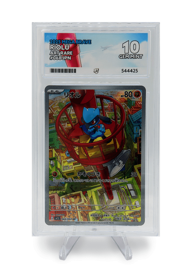 BuyGradedCards RIOLU AR 068/063 ACE GEM MINT 10 - Mega Brave 2025