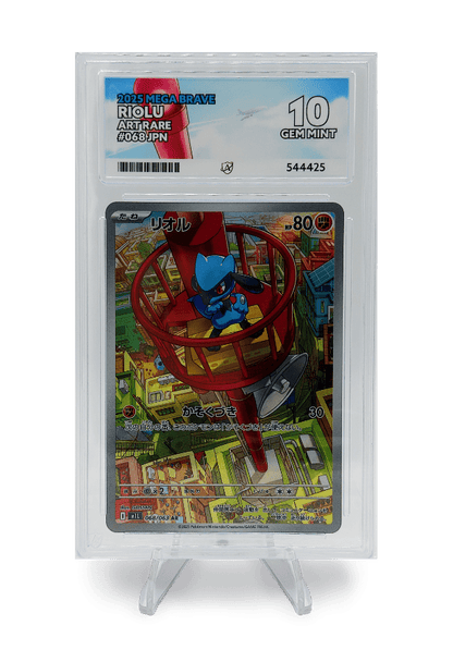 BuyGradedCards RIOLU AR 068/063 ACE GEM MINT 10 - Mega Brave 2025