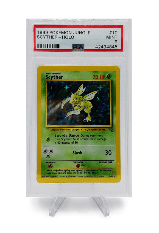 BuyGradedCards SCYTHER HOLO 10/64 PSA MINT 9 - Pokemon Jungle 1999