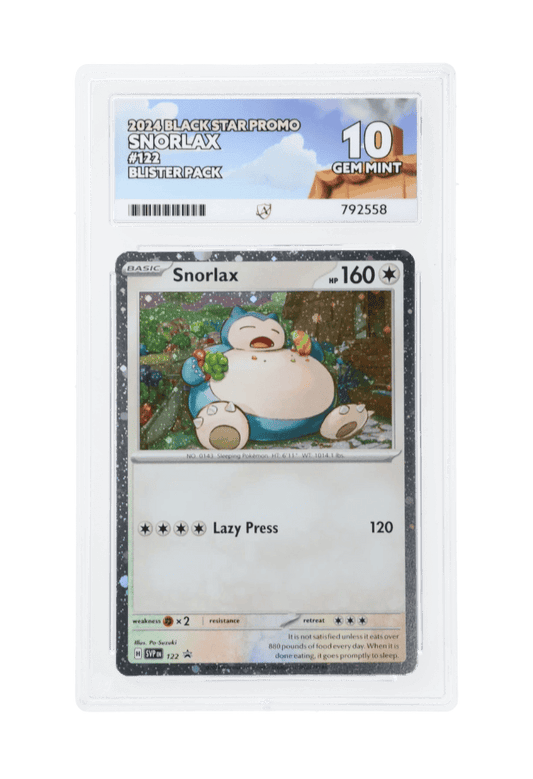 BuyGradedCards SNORLAX SVP122 ACE GEM MINT 10 - Blister Pack Black Star Promo 2024