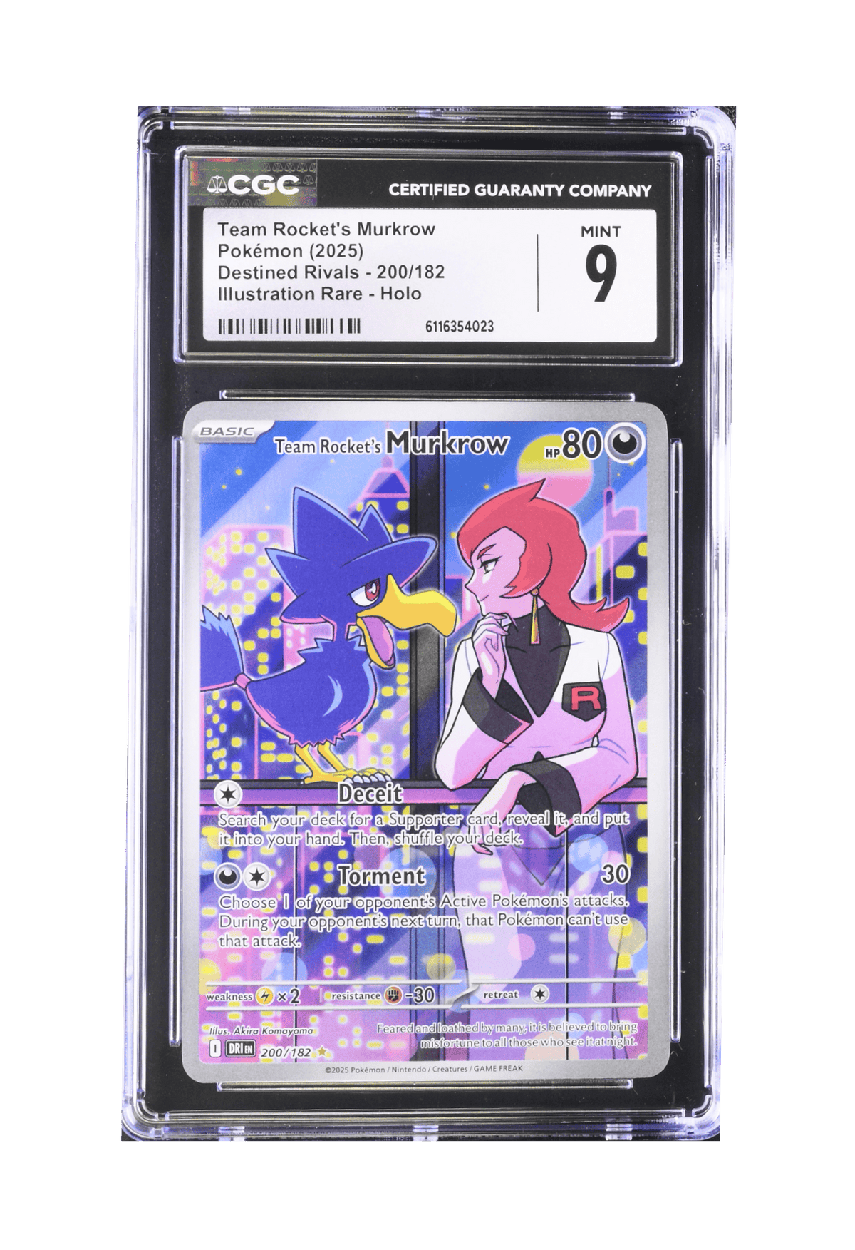 BuyGradedCards TEAM ROCKET’S MURKROW IR 200/182 CGC MINT 9 - Destined Rivals 2025