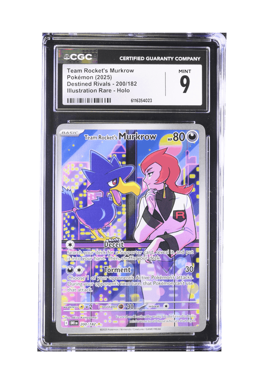 BuyGradedCards TEAM ROCKET’S MURKROW IR 200/182 CGC MINT 9 - Destined Rivals 2025