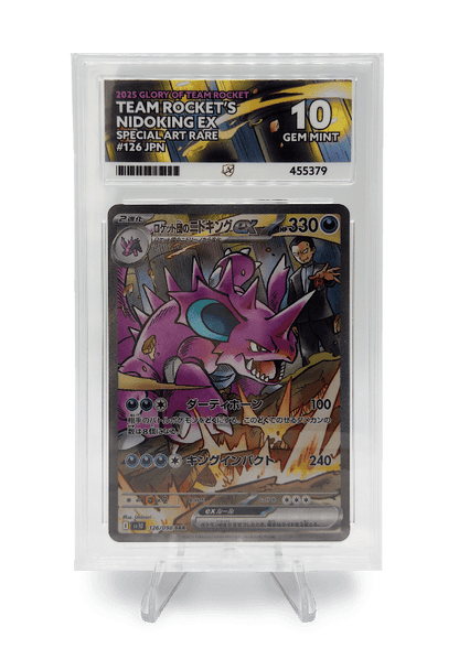 BuyGradedCards TEAM ROCKET’S NIDOKING EX SAR 126/098 ACE GEM MINT 10 - Glory of Team Rocket 2025