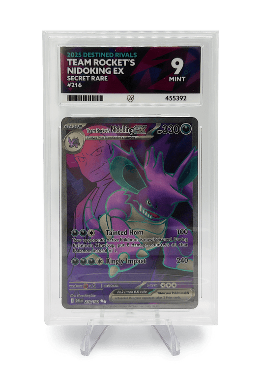 BuyGradedCards TEAM ROCKET’S NIDOKING EX SR 216/182 ACE MINT 9 - Destined Rivals 2025