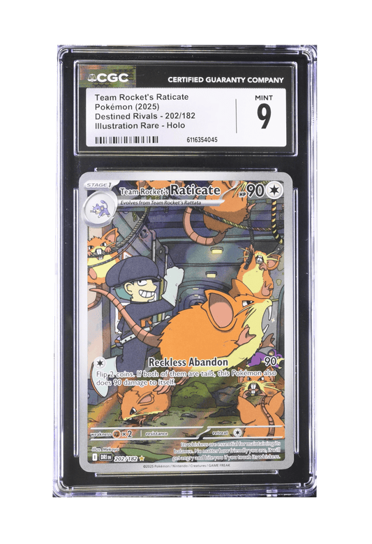 BuyGradedCards TEAM ROCKET’S RATICATE IR 202/182 CGC MINT 9 - Destined Rivals 2025