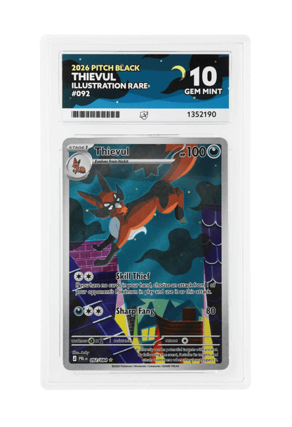 BuyGradedCards THIEVUL IR 092/084 ACE GEM MINT 10 - Pitch Black 2026