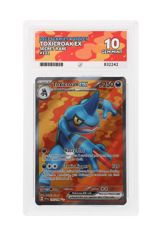 BuyGradedCards TOXICROAK EX SR 232/198 ACE GEM MINT 10 - Scarlet & Violet 2023