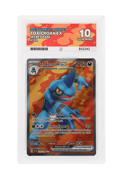 BuyGradedCards TOXICROAK EX SR 232/198 ACE GEM MINT 10 - Scarlet & Violet 2023