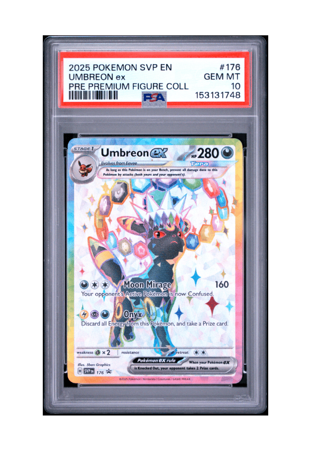 BuyGradedCards UMBREON EX PROMO SVP176 PSA GEM MINT 10 - Prismatic Evolutions Premium Figure Collection Black Star Promo 2025