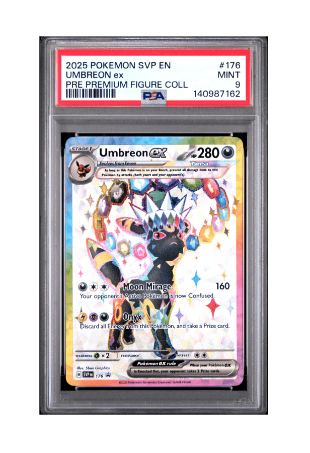 BuyGradedCards UMBREON EX PROMO SVP176 PSA MINT 9 - Prismatic Evolutions Premium Figure Collection Black Star Promo 2025