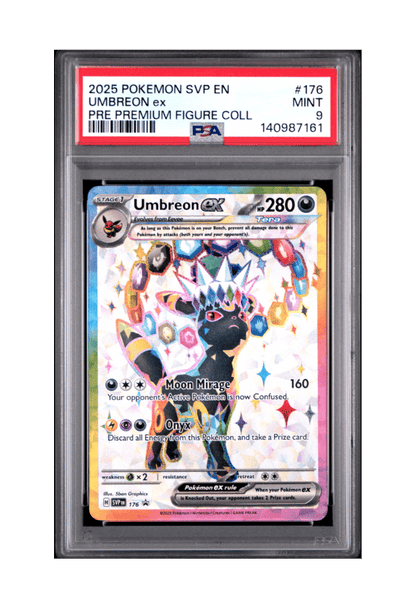 BuyGradedCards UMBREON EX PROMO SVP176 PSA MINT 9 - Prismatic Evolutions Premium Figure Collection Black Star Promo 2025