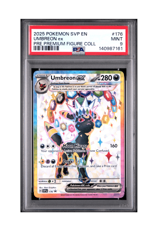 BuyGradedCards UMBREON EX PROMO SVP176 PSA MINT 9 - Prismatic Evolutions Premium Figure Collection Black Star Promo 2025