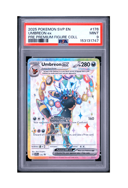 BuyGradedCards UMBREON EX PROMO SVP176 PSA MINT 9 - Prismatic Evolutions Premium Figure Collection Black Star Promo 2025