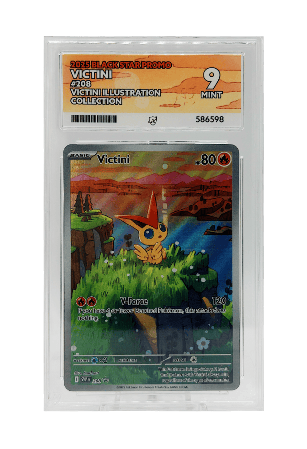 BuyGradedCards VICTINI SVP208 ACE MINT 9 - Victini Illustration Collection Black Star Promo 2025