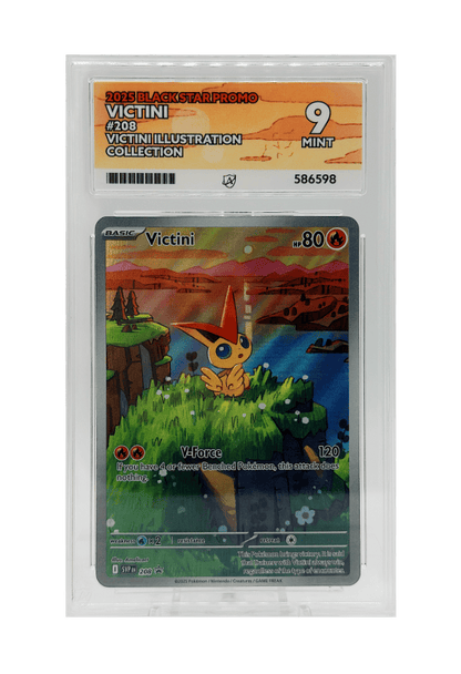 BuyGradedCards VICTINI SVP208 ACE MINT 9 - Victini Illustration Collection Black Star Promo 2025