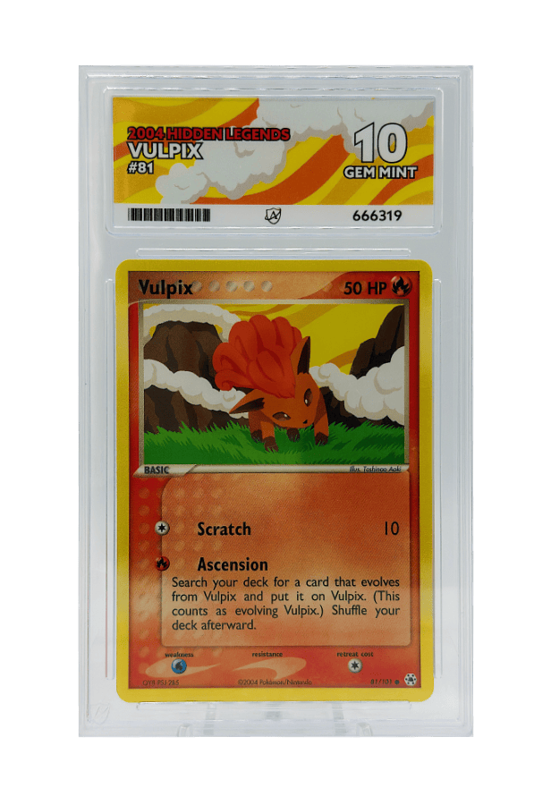 BuyGradedCards VULPIX 81/101 ACE GEM MINT 10 - Hidden Legends 2004
