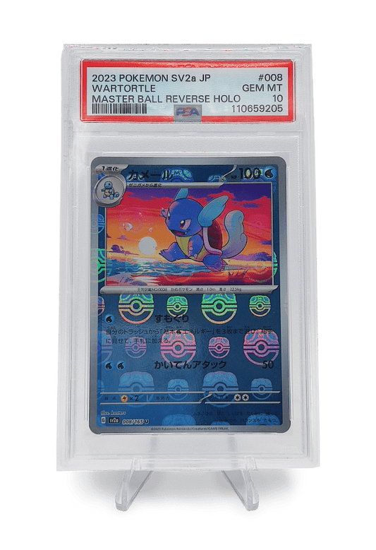 BuyGradedCards WARTORTLE MASTERBALL REVERSE HOLO 008/165 PSA GEM MINT 10 - Pokemon Japanese 151 2023