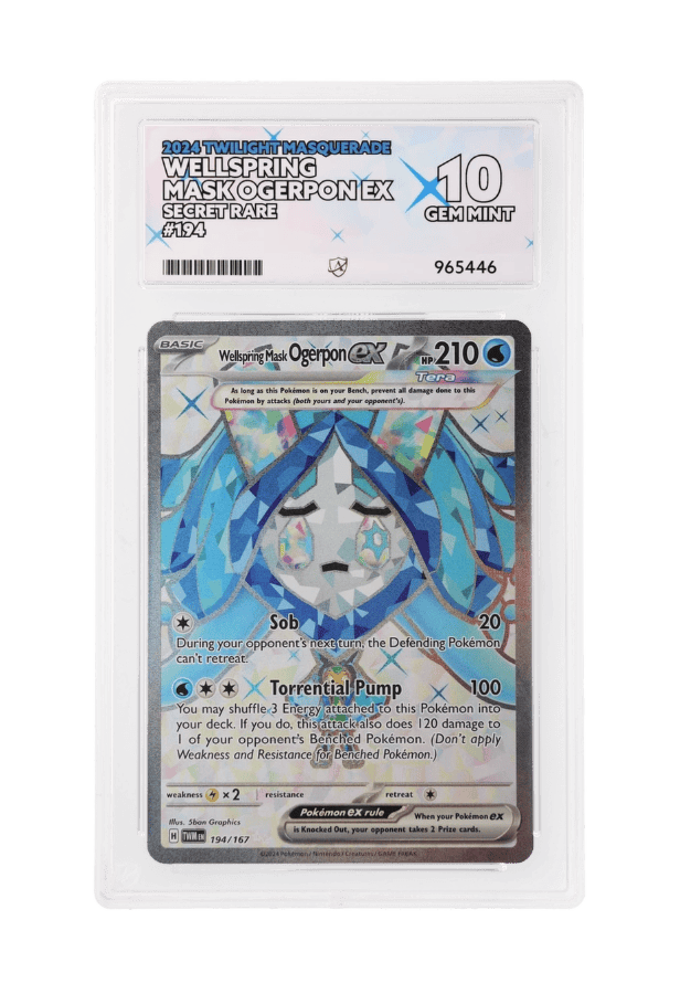 BuyGradedCards WELLSPRING MASK OGERPON EX SR 194/167 ACE GEM MINT 10 - Twilight Masquerade 2024