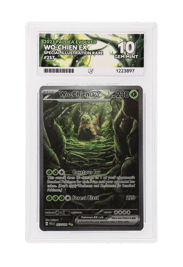 BuyGradedCards WO-CHIEN EX SIR 257/193 ACE GEM MINT 10 - Paldea Evolved 2023