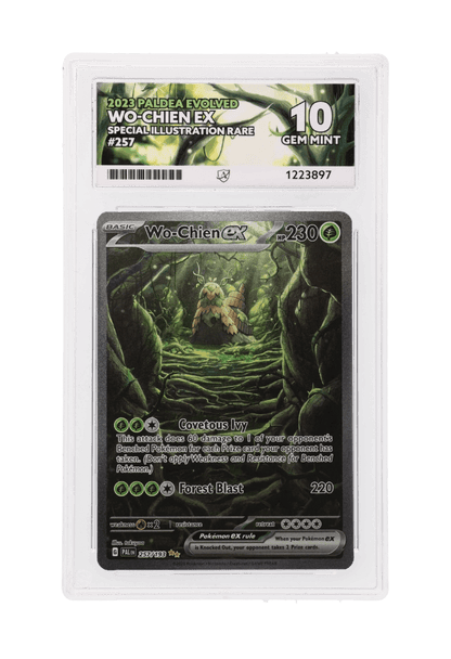 BuyGradedCards WO-CHIEN EX SIR 257/193 ACE GEM MINT 10 - Paldea Evolved 2023