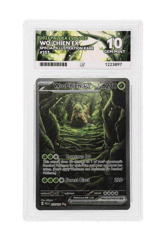 BuyGradedCards WO-CHIEN EX SIR 257/193 ACE GEM MINT 10 - Paldea Evolved 2023