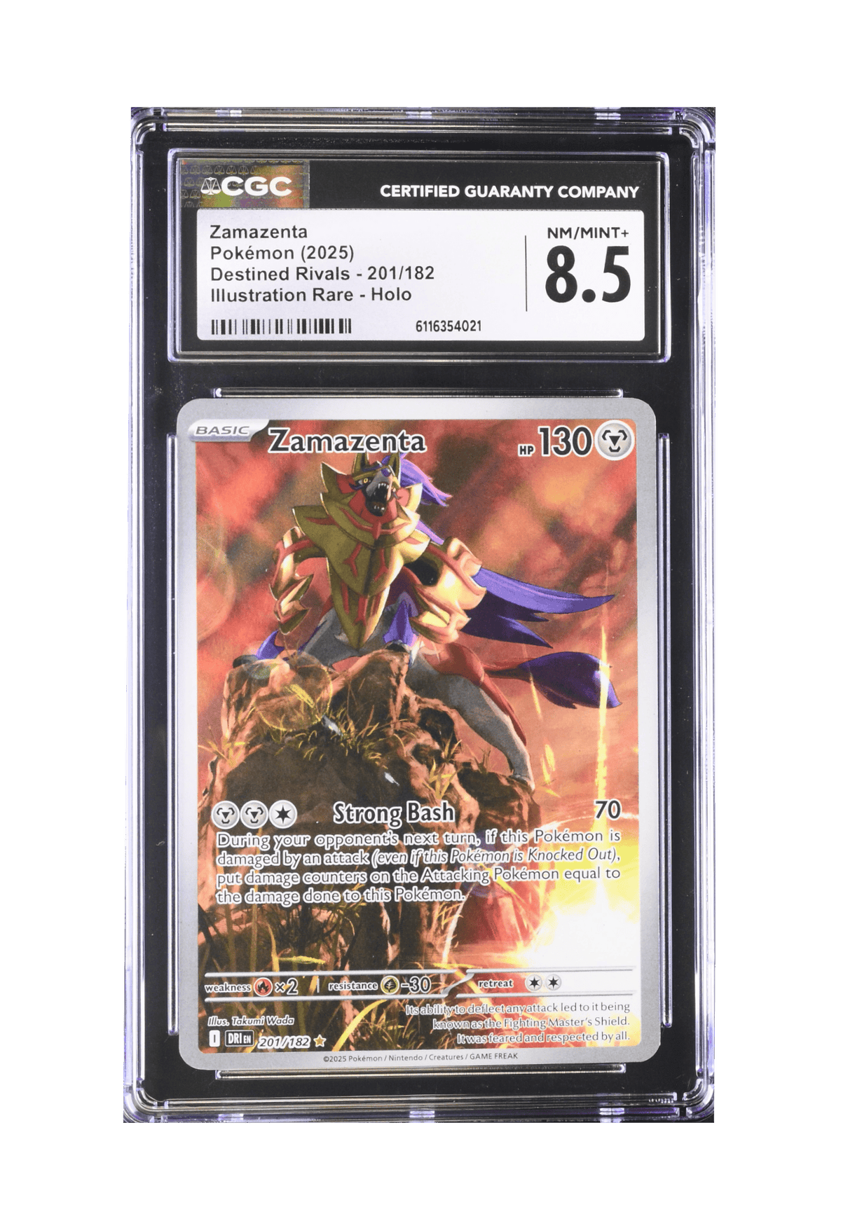 BuyGradedCards ZAMAZENTA IR 201/182 CGC NM/MINT+ 8.5 - Destined Rivals 2025