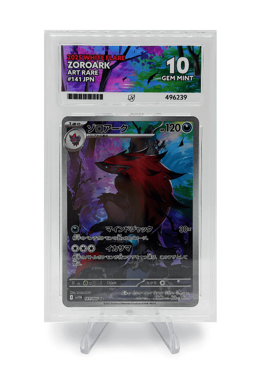 BuyGradedCards ZOROARK AR 141/086 ACE GEM MINT 10 - White Flare (JPN) 2025
