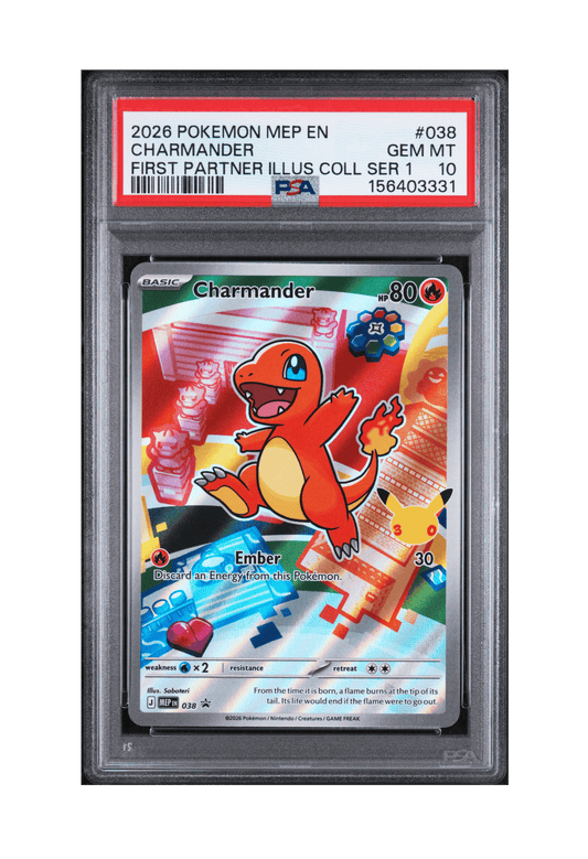 CHARMANDER MEP038 PSA GEM MINT 10 - First Partner Illustration Collection Series 1 Promo 2026