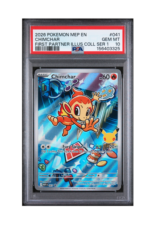 CHIMCHAR MEP041 PSA GEM MINT 10 - First Partner Illustration Collection Series 1 Promo 2026