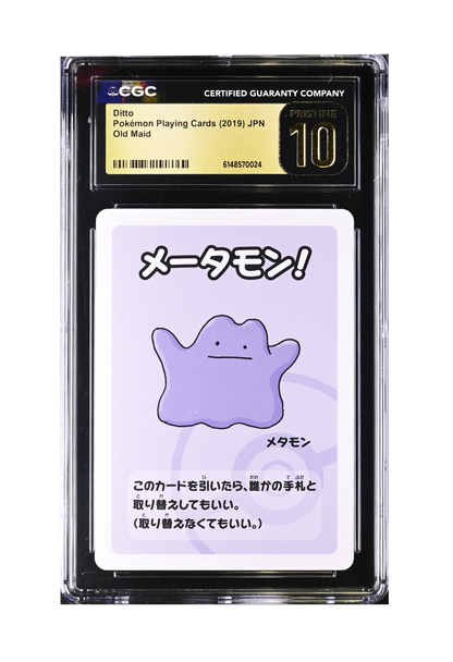DITTO CGC PRISTINE 10 - Pokemon Japanese Old Maid Playing Cards 2019