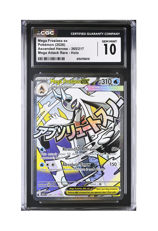 MEGA FROSLASS EX MA 265/217 CGC GEM MINT 10 - Ascended Heroes 2026