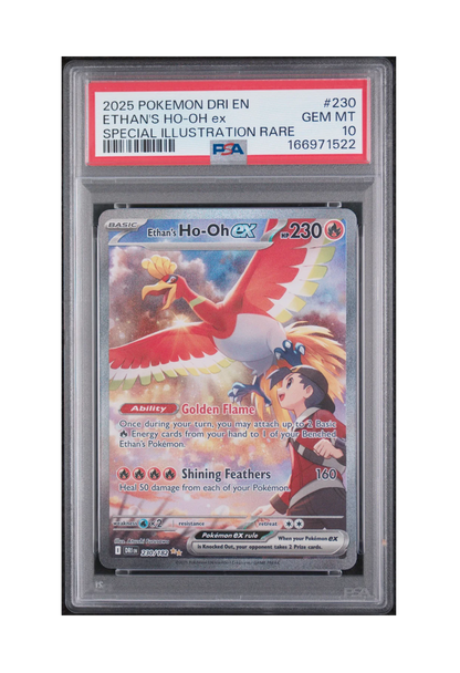 ETHAN’S HO-OH EX SIR 230/182 PSA GEM MINT 10 - Destined Rivals 2025